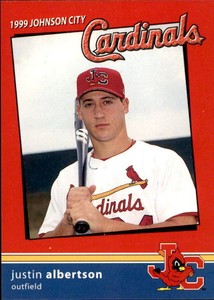 1999 Johnson City Cardinals Team Issue #2 Justin Abertson Los Angeles California