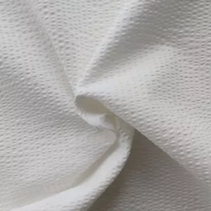 Seersucker Cotton Fabric Ivory 130cm Wide By The Half Metre - Picture 1 of 6