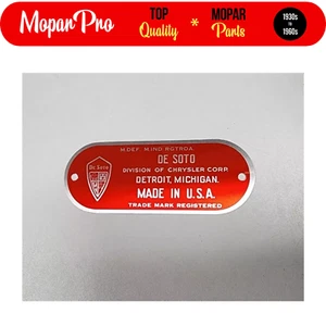 1940 1941 1942 1946 1947 1948 1949 1950 DESOTO FIREWALL DATA FACTORY TAG NOS - Bild 1 von 5