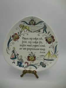 Vintage Norwegian Stavanger Flint Serving Plate Wall Hanging 10" - Picture 1 of 4