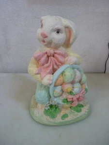 Easter Bunny with Basket of Eggs Figurine 10 inches - Picture 1 of 6