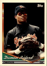 1994 Topps Baltimore Orioles Baseball Card #61 Damon Buford