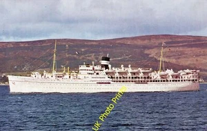 Postcard Ship - MS Devonia off Scotish coast c1950's - Picture 1 of 1
