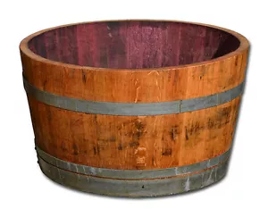Botti in legno,Barile,Fusto di quercia,mezza botte,Vaso Fioriera, portapiante - Bild 1 von 6