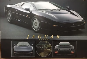 ¡Póster de coche Jaguar XJ 220 extremadamente raro! Original 1993 ¡Impresionante poseerlo! Impresionante - Imagen 1 de 3