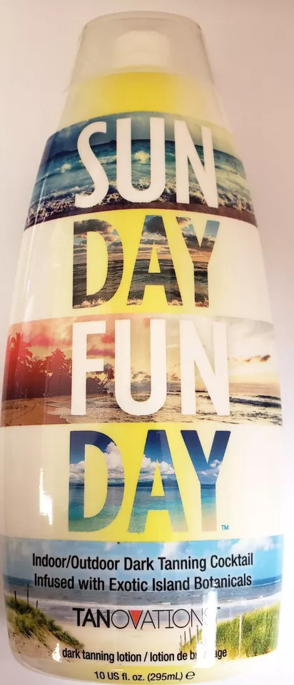 SUNDAY FUNDAY Indoor Outdoor Dark Tanning Bed Lotion By Tanovations FUN DAY - Image 1 of 2