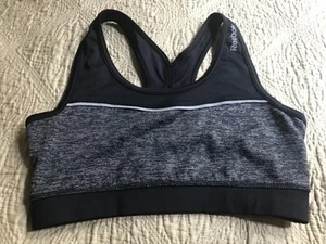 Reebok Black/Gray Sports Bra Size M - Picture 1 of 3