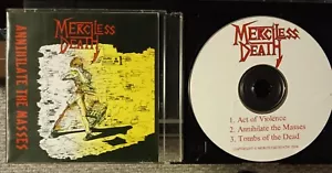 MERCILESS DEATH Annihilate Masses CD RARE 2004 Heavy Thrash Metal Hard Rock pop - Picture 1 of 2