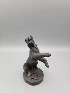 Erbschaften Schnauzer Figur Gusseisen Jeans Ehepartner Made in England - Bild 1 von 9