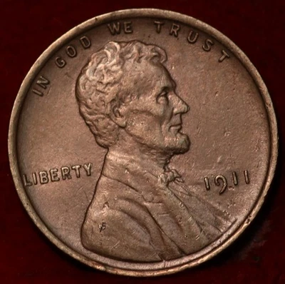 Uncirculated 1911 Philadelphia Mint Copper Lincoln Wheat Cent - Image 1 of 2
