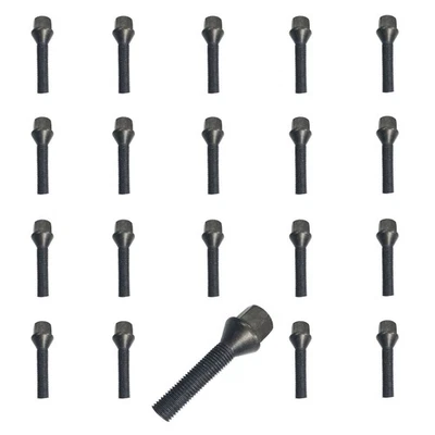 20 Wheel bolt tapered 60° M14x1,5 43mm Black for Seat Alhambra II 71 Alhambra II - Image 1 of 4