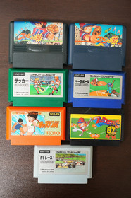 Famicom sports lot baseball soccer F1  NES TESTED