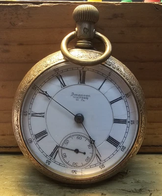 Reloj Bolsillo Waltham Fortune 1890 Lleno de Oro 15j, Años 18, Funcionando, C todas las Fotos Foto 1 de 4
