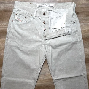 Diesel Corduroy Pants Men 32x33 Beige Straight Leg Made Italy Button Fly Preppy - Picture 1 of 14