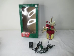 1997 Mr Christmas Santa Karussell Baumspitze oder Tischstück in Box funktioniert - Bild 1 von 12
