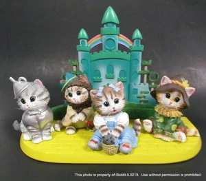 5-TEILIGES SET HAMILTON KÄTZCHEN OZ FIGUREN & SOCKEL Dorothy Vogelscheuche Löwe Blechmann - Bild 1 von 10