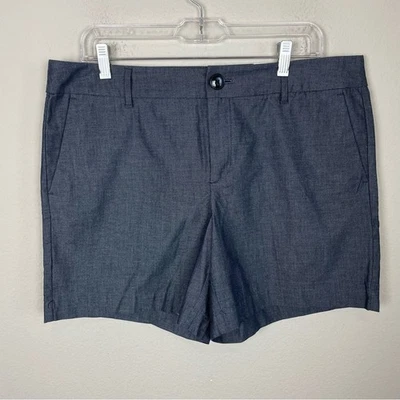 Ann Taylor Factory Blue Chambray NWT 6" Shorts 10 - Image 1 of 4