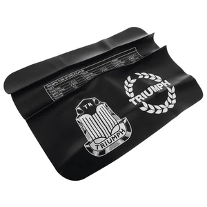 Wing cover 22x34" Triumph logo (white) Black - Strong PVC Non-slip  GAC9975X - Picture 1 of 5