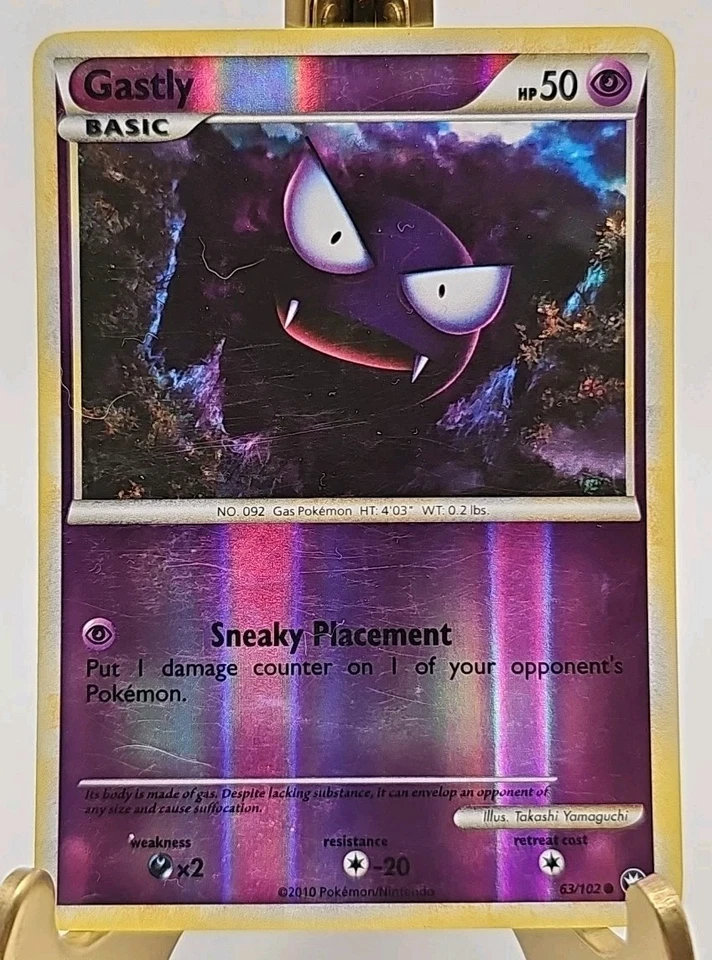 Gastly 63/102 Triumphant Reverse Holo MP - FREE TRACKED SHIPPING  - Image 1 of 4