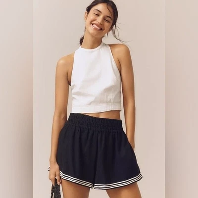 NWT Size XL - The Somerset Striped Trim Linen Cotton Shorts (NWT US$ 98) - Image 1 of 4