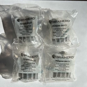 Lot Of 4 Brainerd 1-1/2” Satin Nickel Round Cabinet Knob p67659W-SN-C1 - Picture 1 of 4