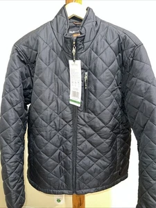 NWT HAWKE & CO. Mens Large Gray Pro Series Full Zip Quilted Jacket Coat Puffer - Picture 1 of 10