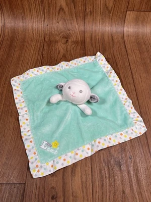 Manta de seguridad Garanimals verde pequeño cordero amoroso lunares satinado trasero sonajero Foto 1 de 4