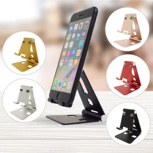 Foldable Cell Mobile Phone Desk Stand Holder Mount Cradle For Smartphone Tablet - Zdjęcie 1 z 17
