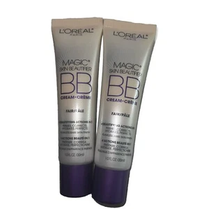 Loreal Paris Magic Skin Beautifier BB Cream Fair 1 fl oz 810 Fair/Pale-Lot of 2 - Picture 1 of 2