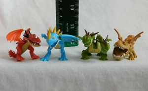 4 How Train Dragon Figuren: 1,75"" Hookfang Stormfly Barf n Belch & 1,5"" Fleischschnecke - Bild 1 von 4