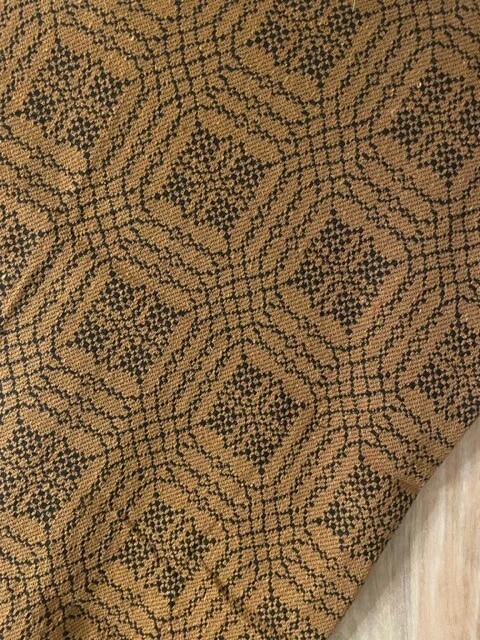 New Primitive Colonial Black MUSTARD NANTUCKET KING COVERLET Bedspread Cover - Image 1 of 1