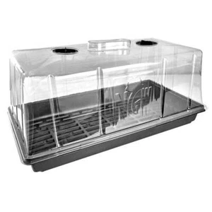 Mini Serra semenzaio germinatore ventilata in plastica resistente 54x28x25cm - Imagen 1 de 3
