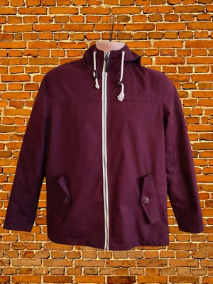 MENS BRAVE SOUL SIZE UK SMALL BURGUNDY CASUAL JACKET COAT HOOD ZIP LIGHTWEIGHT - Image 1 of 4
