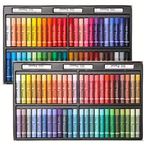 JIESO Premium 1 Set weiche Ölkreiden 102 Stück in 96 Farben mit 6 extra weiß Neu - Bild 1 von 11