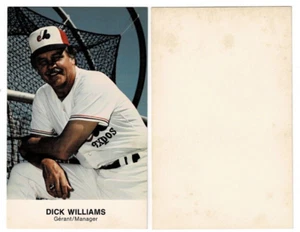 1977 Dick Williams Montreal Expos Team Issued Photocard Postcard HOF - Picture 1 of 1