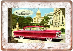 Insegna Metallo Riproduzione Look Retrò Pubblicità Nash Automobile 1953 Vintage A3866 - Foto 1 di 2