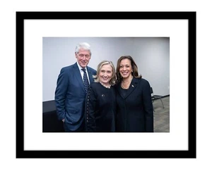 Kamala Harris mit Bill und Hillary Clinton 8x10 Fotodruck Präsident 2024 - Bild 1 von 2