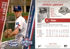 Derek Hankins 2011 MultiAd Round Rock Express #18 Card *AutographDen*