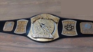 Custom Spinner Championship Title Belt - 4mm Thick Gold Plated - Picture 1 of 8
