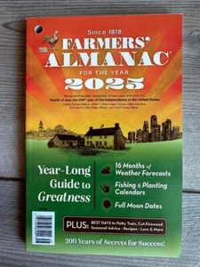 FARMERS' ALMANAC For The Year 2025 16 Months Of WEATHER FORECASTS Gardens MOON - Picture 1 of 1