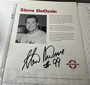 Steve DeOssie Autograph Photo - Picture 1 of 2