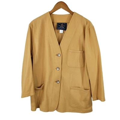 Cárdigan suéter chaqueta fieltro lana naranja vintage años 90 talla limitada pequeño  Foto 1 de 4