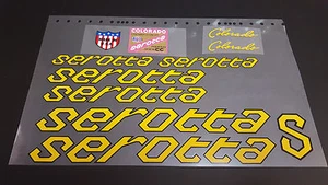 Sticker Decal Set fit Serotta Colorado Bicycle Frame Yellow/Black (11 piece set) - Picture 1 of 1