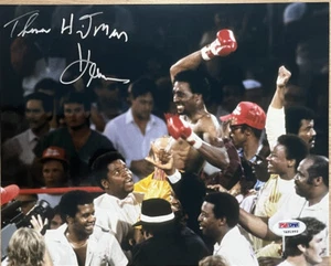 THOMAS HITMAN HEARNS SIGNED 8X10 BOXING PHOTO PSA/DNA 2 - Picture 1 of 2