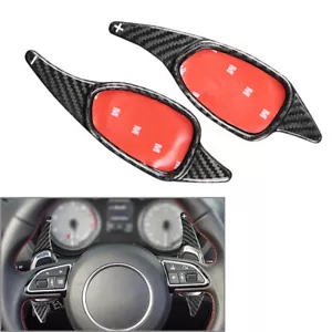 Steering Wheel Shift Paddle For Audi A5 S3 S4 S5 SQ5 RS3 RS4 TT R8 Carbon Fiber - Picture 1 of 8