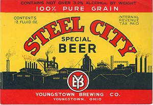 STEEL CITY BEER LABEL T SHIRT YOUNGSTOWN BREWING YOUNGSTOWN OH SMALL - XXXLARGE - Picture 1 of 1