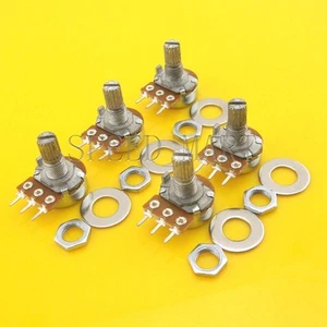 5 pcs B2K Ohm Linear Taper Rotary Potentiometer Pot 15mm Shaft 3 Pins - Picture 1 of 6