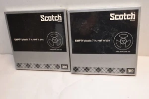 New 2 Sealed SCOTCH 3M Empty Plastic 7” in. Audio RB 1/4” Tape Take-Up Reel - Picture 1 of 4