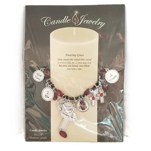 Memorial Feier des Lebens Stumpenkerze Schmuck Amazing Grace Charms Perlen - Bild 1 von 6