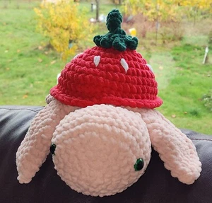 Strawberry Turtle Plushie, Handmade, Crochet - Picture 1 of 6